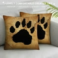 thumbnail image 3 of JEUXUS  Throw Pillow Covers Vintage Lovely Black Bear Paw Print Pillowslip Square Sofa Cute  Cushion Cases Pillowcases, 3 of 5