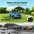 thumbnail image 5 of YOKWOK 15'x10' Heavy Duty Metal Carport Sturdy Structure, All Weather Protection, Easy Assembly for Cars, Trucks, Boats, Tractors, and Outdoor Storage, Beige, 5 of 8