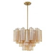 thumbnail image 2 of Crystorama Addis 6 Light Aged Brass Chandelier - 19.75"W x 14"H x 19.75"D, 2 of 10
