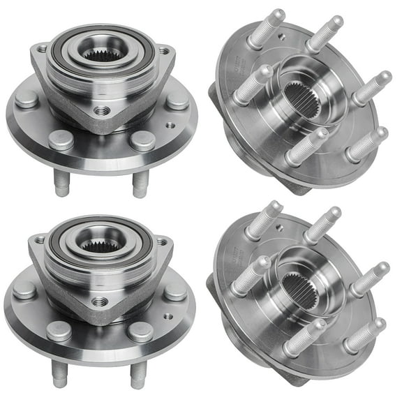 Detroit Axle - 4pc Wheel Bearing Hubs for Buick Enclave Chevrolet Traverse GMC Acadia Limited Saturn Outlook, 4 Front and Rear Wheel Bearing and Hubs Assembly Replacement
