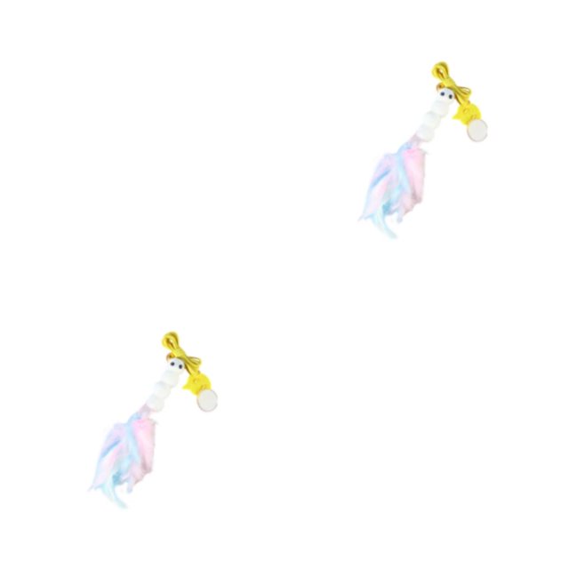 Greeniant Juguete para gatos, pluma para autoentretenerse, columpio divertido, juguete interactivo para jugar, varita, palo, cuerda, suministros Type1 NO1