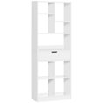 thumbnail image 1 of HOMCOM Tall Bookshelf with Drawer for Home Office, White, 1 of 10