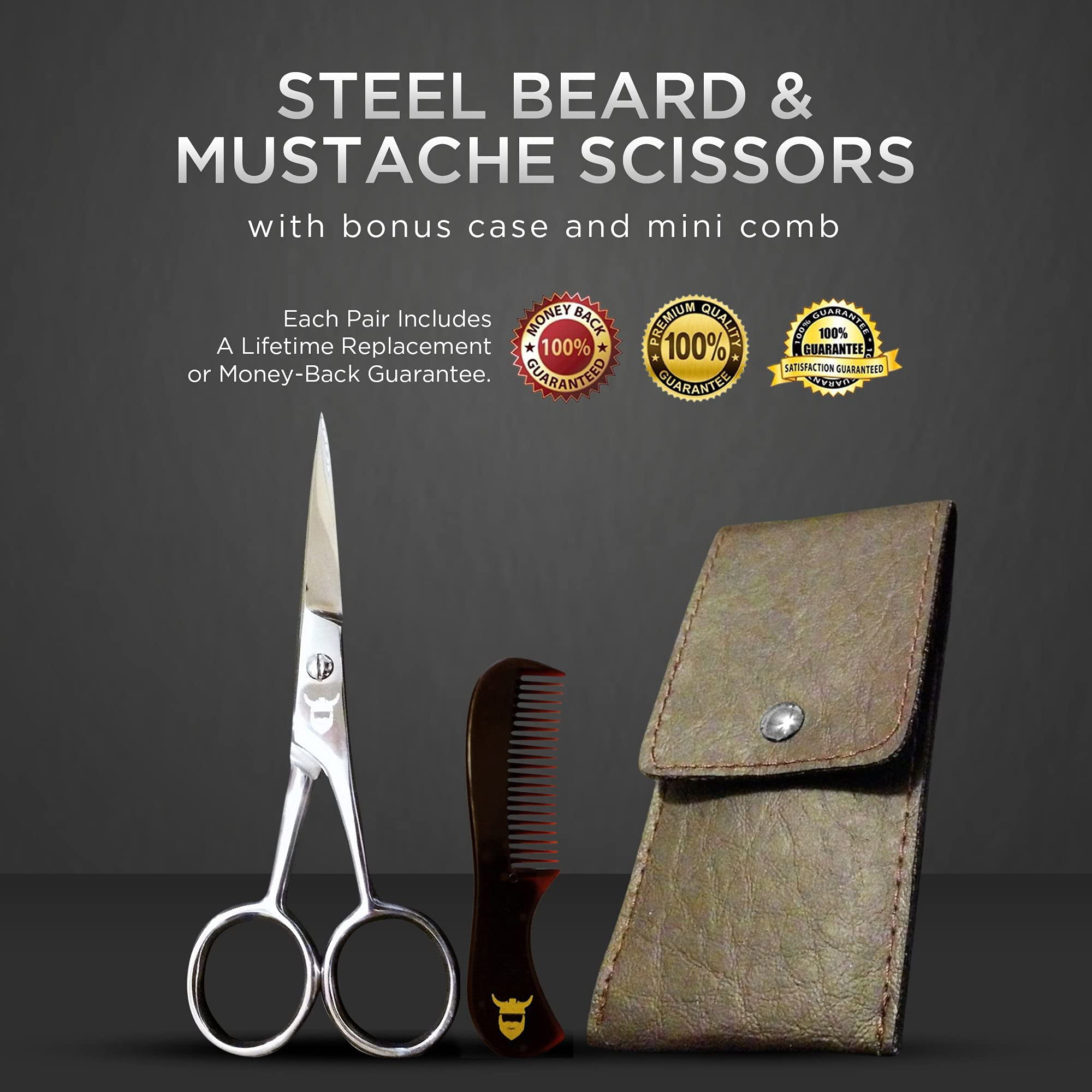 Copenhagen Grooming Beard Scissors - Beard and Moustache Scissors for Men Beard Grooming Scissors