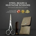 thumbnail image 3 of Striking viking beard and mustache scissors stainless steel grooming set with comb and pouch, 3 of 8