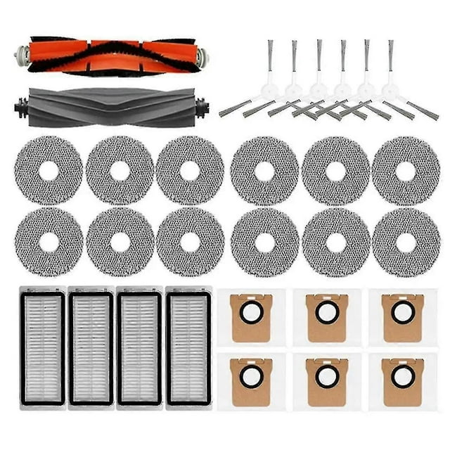 Repuestos para aspiradora robot Dreame Bot L20 Ultra/X20 Pro: cepillo lateral principal, filtro HEPA, mopa, bolsa para polvo