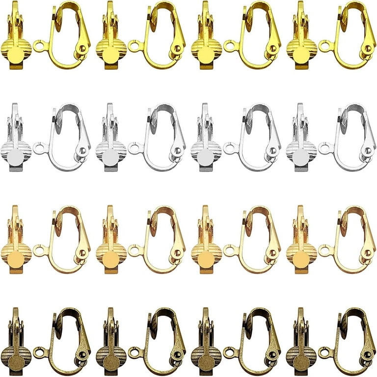  40pcs Clip on Earring Converter with Easy Open Loop