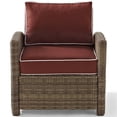 thumbnail image 3 of Pemberly Row Chaise de Patio en Osier Brun et Sangria, 3 of 7