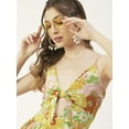 thumbnail image 5 of Moomaya Printed Spaghetti Strap Dress, Tie-Knot Knee Length, Flared Dress, 5 of 8
