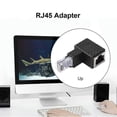 thumbnail image 4 of 2pcs 90 Degree Ethernet Adapter Right+Left Angle RJ45 Plug to Socket Adapter Shielded Network Patch Connection Compatible with Cat5 Cat6, 4 of 5