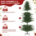 thumbnail image 5 of CazToi 5ft Pre-Lit Artificial Slim Christmas Tree with LED Lights Aspen Fir Design, 5 of 11