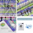 thumbnail image 2 of Fsddascl Colorful Plaid Blackout Curtains for Bedroom/Living Room, Thermal Insulated Kitchen Curtains, Floral Farmhouse Shell English Text Grommet Darkening Window Treatment Drapes 52"x72"x2, 2 of 6