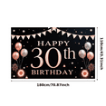 thumbnail image 3 of Festive Theme Happy 30th Birthday Banner Decorative Design Event Banner Party Decor for Birthday Party Indoor Celebration Photo Shoot, 3 of 9