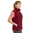 thumbnail image 2 of Women's Polar Fleece Zipper Vest Sleeveless Jacket, Burgundy 3XL, 1 Pack, 2 of 8