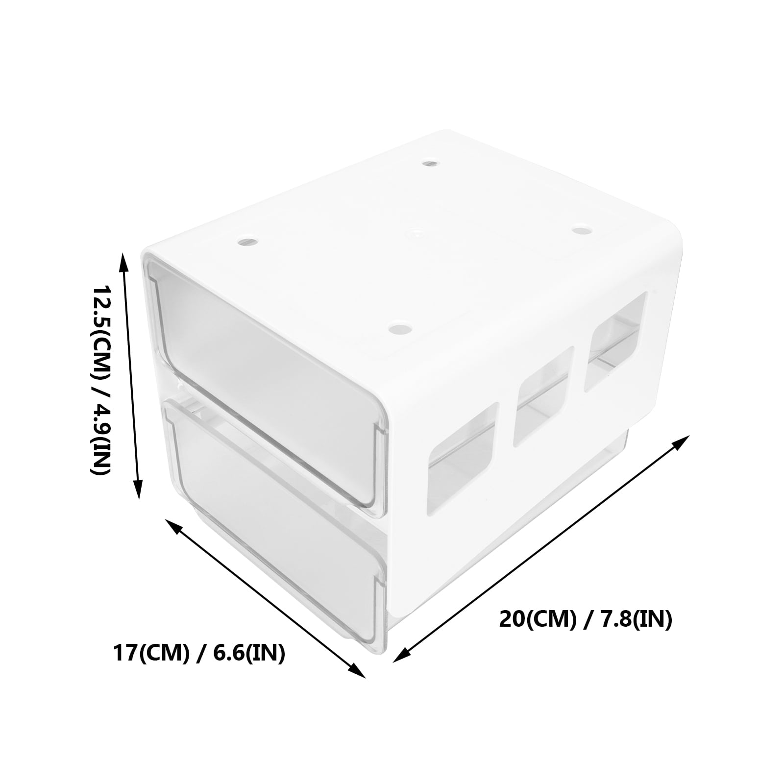 BESTYASH White Under Desk Storage Drawer for Pens, Documents, and Office Supplies, Multi-Purpose Hidden Organizer 7.5x2.5x3.5 Inches