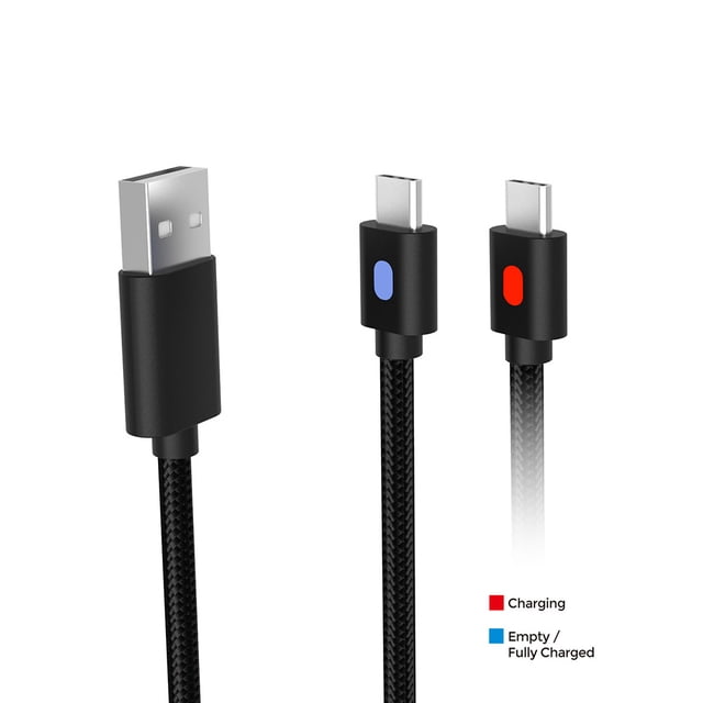 DOBE 0.8M Multi-Charging Cable for PS5 Controller, NS Pro Controller, Xbox Controller & Mobile Devices, Universal USB Charging Data Cord