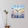 thumbnail image 3 of 16 Inch Wall Clock Battery Operated Square Clock for Office, Kitchen, Outdoor, Living Room,Dandelion Flower Field Watercolor Floral Painting Plant Creative, 3 of 4