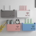 thumbnail image 4 of Estante de enrutador Wifi inalámbrico, caja de almacenamiento colgante de pared, organizador de plástico ABS, soporte de alimentación de Cable, caja organizadora para decoración del hogar, 4 of 4