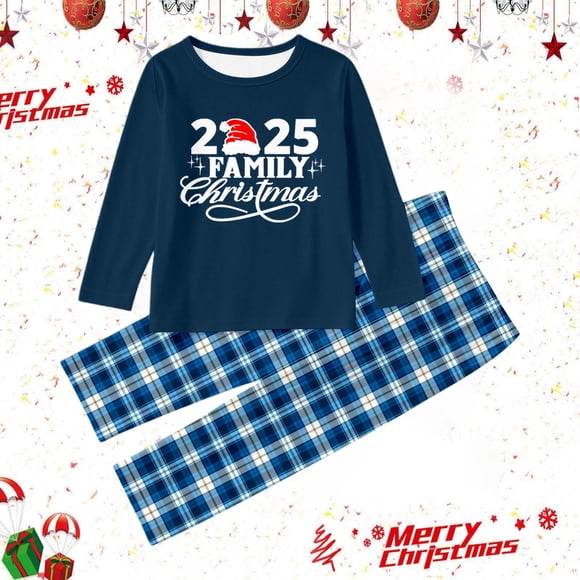 Festive Family Matching Outfits Printed Four Piece For Kids 亲子装2