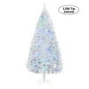 Zimtown Pre-Lit 7.5' Christmas Tree with 250 LED Light (Multi Colored Light, White)