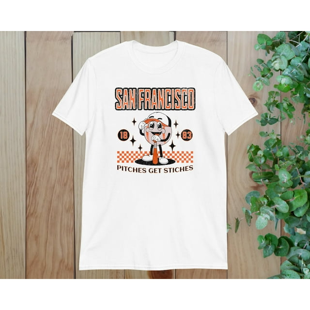 Chemise de Baseball San Francisco, Chemise Géante San Francisco, Cadeau Géant San Francisco, Rétro S - Blanc - S
