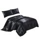 thumbnail image 1 of Yuarrent Funda de edredón Dido, funda de edredón de seda Artificial, funda de almohada para dormir con cremallera, juego de cama Juegos de cama negro k Yuarrent HA003632-03, 1 of 6