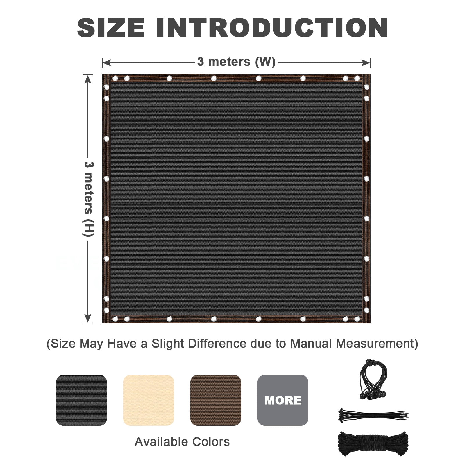 TOPCHANCES 70% Garden Shade Cloth, HDPE Mesh Tarp with Upgraded Grommets, UV-Resistant Outdoor Sun Shades for Greenhouse, Garden, Patio Plants, Pergola