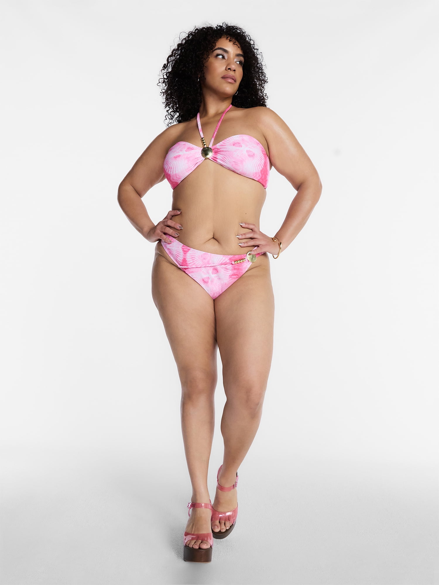 Hot Girl Summer by Megan Thee Stallion Shell Bikini Bottoms with High Leg, Sizes XS-3X