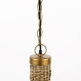 thumbnail image 5 of HomeRoots 392845 27 x 16 x 16 in. Brown Wicker Hanging Pendant Light, 5 of 9