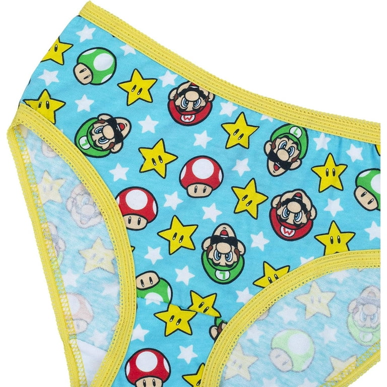 Super Mario Girls Underwear 7 Pack Briefs, Sizes 4-8 