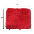 thumbnail image 2 of SUSUZI 5'x7' Fluffy Plush Area Rug, Soft Shaggy Carpet for Living Room Bedroom Home Decor, Red, 2 of 7