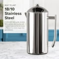thumbnail image 4 of Frieling Double-Walled Insulated French Press Coffee Maker - 17 Oz Stainless Steel French Press for Smooth Coffee, Cold Brew & Camping, 4 of 17
