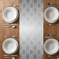 thumbnail image 6 of Moroccan Black Table Runner - 90 Inch Long, Kitchen Dining Table Runner Dresser Scarves, Geometric Abstract Gradient Plaid Farmhouse Decor for Coffee Tables Wedding Party Banquet, 6 of 8