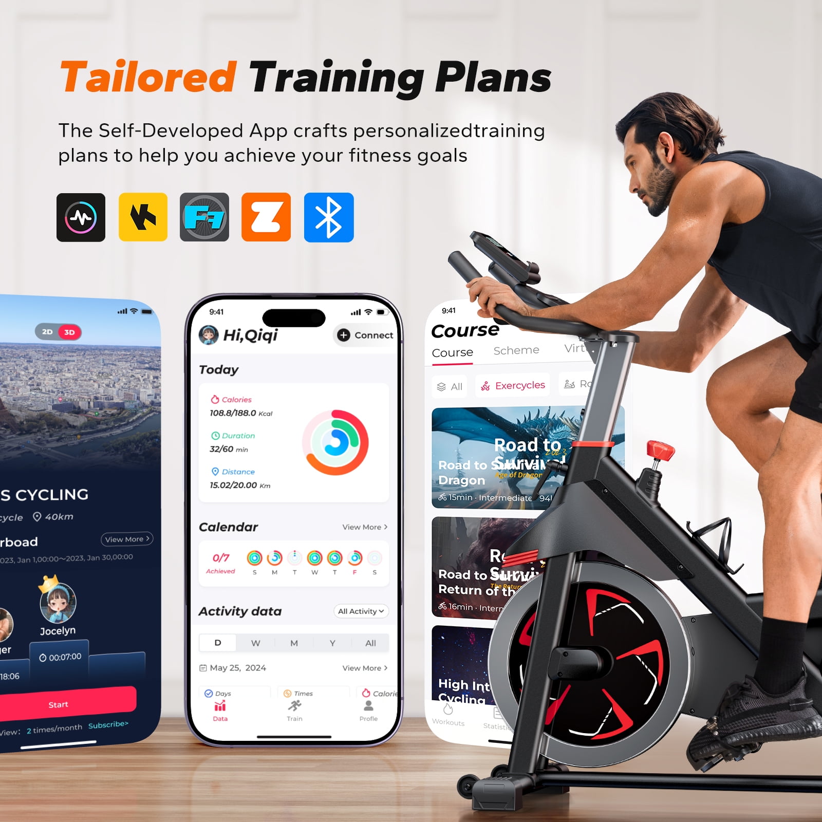 MERACH Exercise Bike Indoor Stationary Cycling Bike with 350lbs Weight Capacity 100 Resistance with LED Monitor Free APP Silent Belt Drive and Comfortable Seat Cushion for Cardio Workout