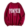 thumbnail image 3 of XINPING Pumpkin Season Sweatshirt Women Fall Crewneck Halloween Shirt Graphic Long Sleeve Thanksgiving Pullover Top Relaxed Fit Casual Hoodless Tops, 3 of 3