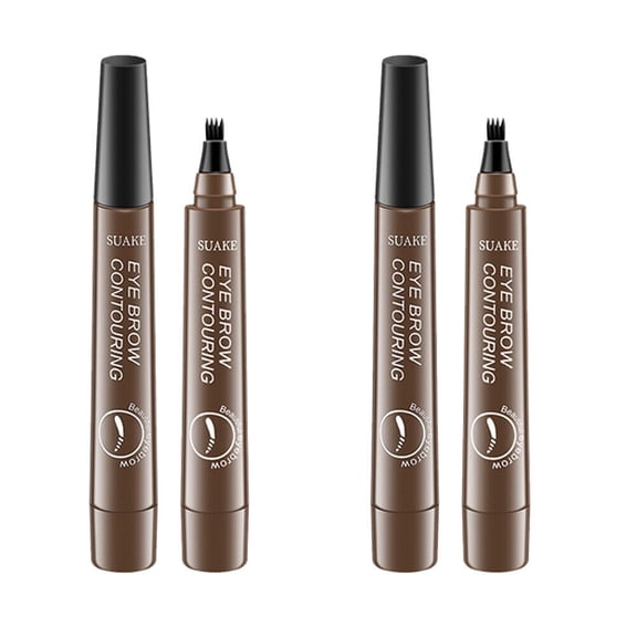 US 2 Pc Microblading Tattoo Eyebrow Pen Four Tips Waterproof Ink Gel Tint Draw