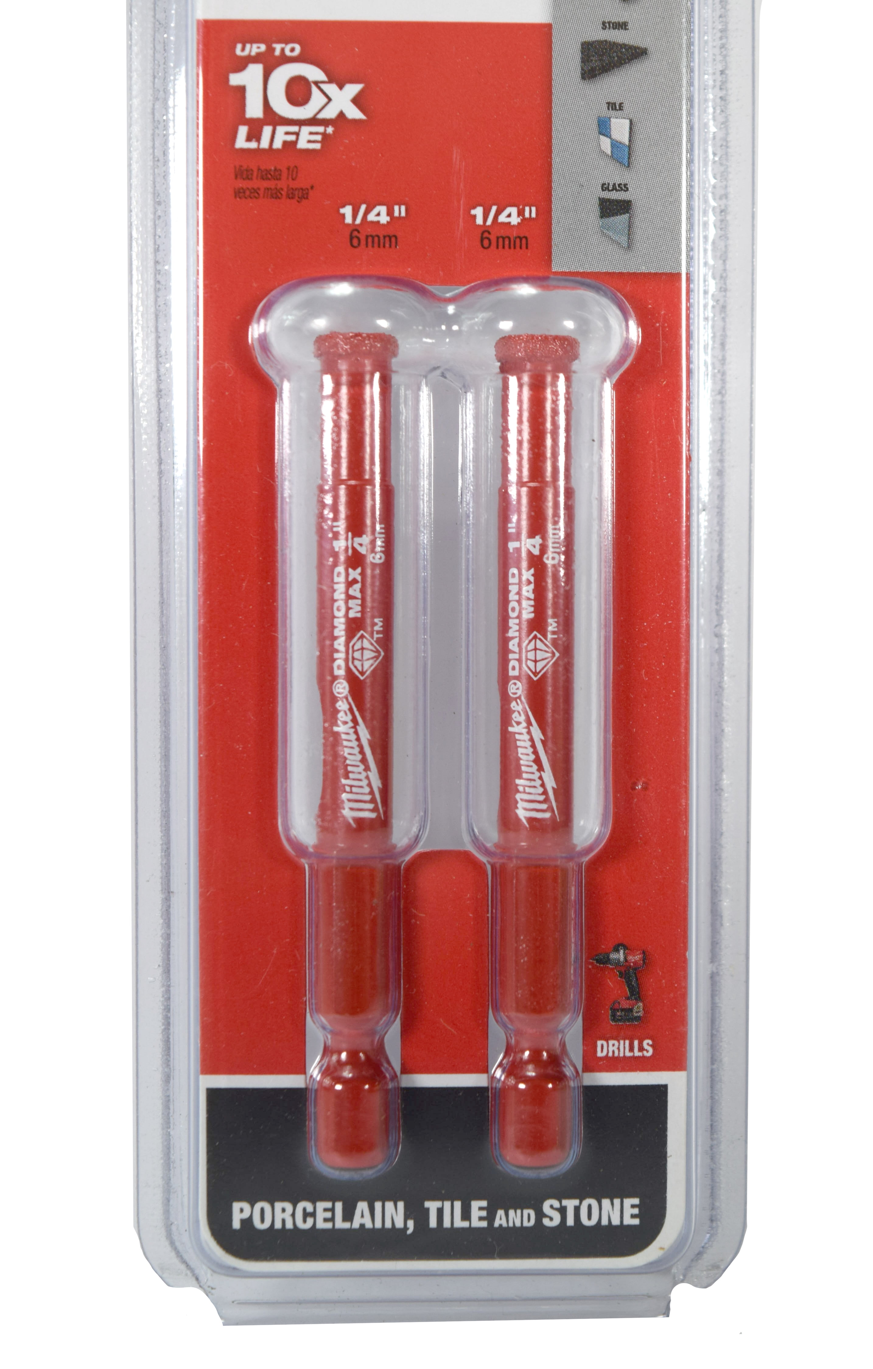 Milwaukee 49-56-0501 Diamond MAX 1/4" Diamond Grit Hole Saw PK