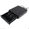 thumbnail image 1 of Angel Pos 12 Inch Automatic POS Cash Drawer Compact Portable Cash Register Till Draw Box, 24V RJ11/RJ12 Cable, Keys and Lock with Removable Coin Tray, 1 of 5