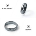 thumbnail image 4 of 3Pcs Magnetic Hematite Rings Hematite Stone Rings Balance Root Chakra Energy Crystal Therapy Gift for Men Women Unisex, 4 of 8