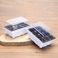 thumbnail image 4 of 6/12 Holes Nursery Pot Planting Seed Tray Kit Heat Moisture Preservation Plant Germination Box, 4 of 4