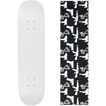 Skateboard Deck Pro 7-Ply Canadian Maple DIP WHITE With Griptape 7.5  - 8.5 price history on PriceWatchPro