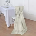 thumbnail image 2 of Efavormart 5 Pack | 22" x 78" Beige DIY Premium Designer Chiffon Chair Sashes for Wedding, Party, Event, Banquet, Decoration, 2 of 8