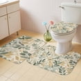 thumbnail image 2 of Sage Green Yellow Botanical Bath Mat 3 Piece Bathroom Rug Set, Spring Summer Vintage Non Slip Bath Rug Contour Mat and Toilet Lid Cover, Absorbent Shower Mats Soft Bath Rugs and Mats Sets, 2 of 8