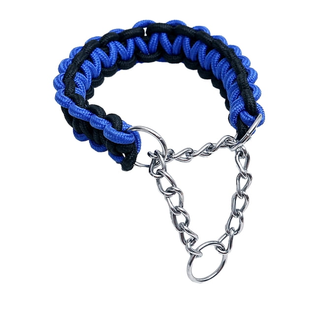 Billuyoard Collar de nailon duradero y duradero, cómodo y de Color , cadena mediana y grande, saludable e higiénico Tubos y túneles para animales pequeños azul negro, 1 S