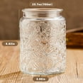 thumbnail image 3 of 24 OZ/4PCS Clear Glass Spice Jars with Bamboo Lids,Vintage Wide Mouth Canning Jars Sets for Kitchen Canisters, Sugar, Flour, Candy, Tea, Coffee Beans, Oats, Grain Bin, 3 of 6