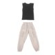 thumbnail image 1 of Pantalones cargo de trabajo y camiseta sin mangas para hombre, escala 1:12, conjuntos de moda informales Negro, 1 of 9