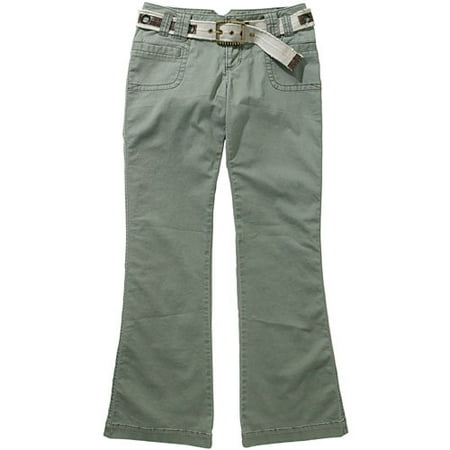 Juniors Surplus Pants with Canvas Belt