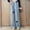Blue, variant on Girls Jeans Elastic Waist Wide Loose Casual Baggy Denim Pant Toddler Lightweight Fashion Comfy Streetwear Trousers with Pockets Black 11-12 Years