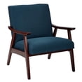 thumbnail image 2 of Home Square 2 Piece Fabric Chair with Medium Espresso Frame Set in Azure Blue, 2 of 6