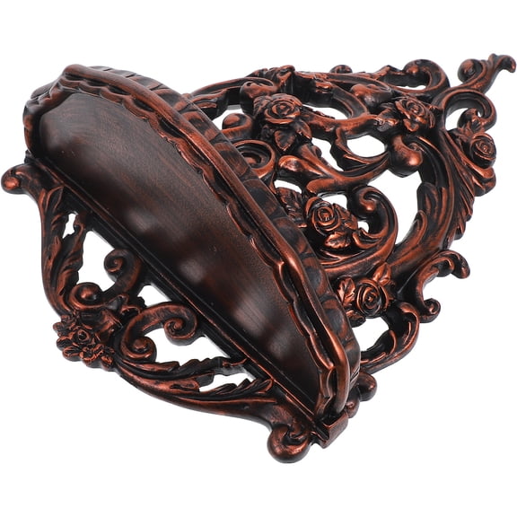 Raindrops European Style Wall Shelf for Storage Made of Resin Dark Brown Multifunctional Compact Size