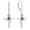 05-emerald-May, variant on Cross Earrings for Women Rose Flower Earring 925 Sterling Silver Dangle Drop Religious Jewelry Gift with Heart Created Emerald Birthstones